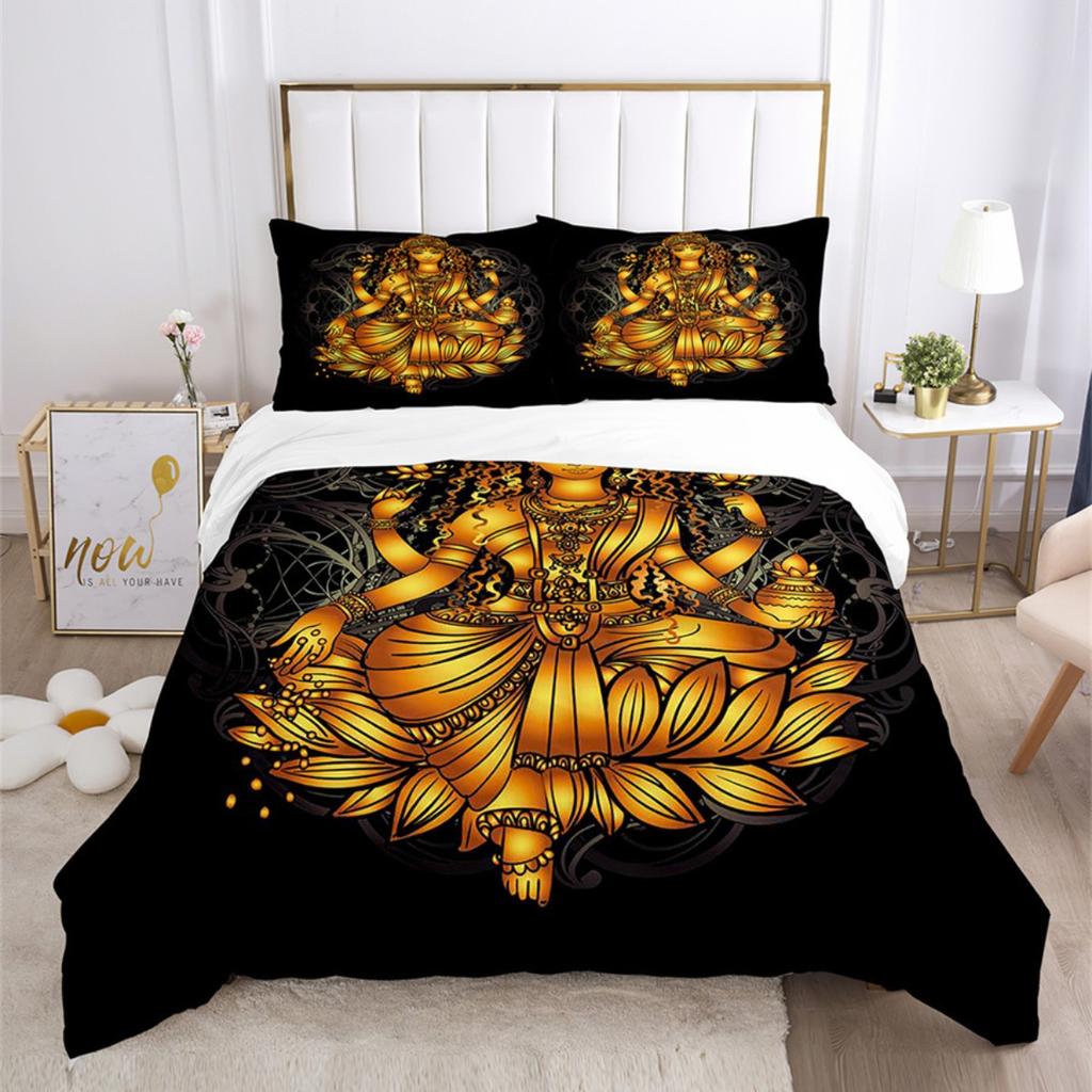 Buddha 3D Bedding Set Fatima Hand Hamsa Hand Single Twin Full Queen King Quilt Cover Pillowcases Lotus eye Duvet Cover Sets