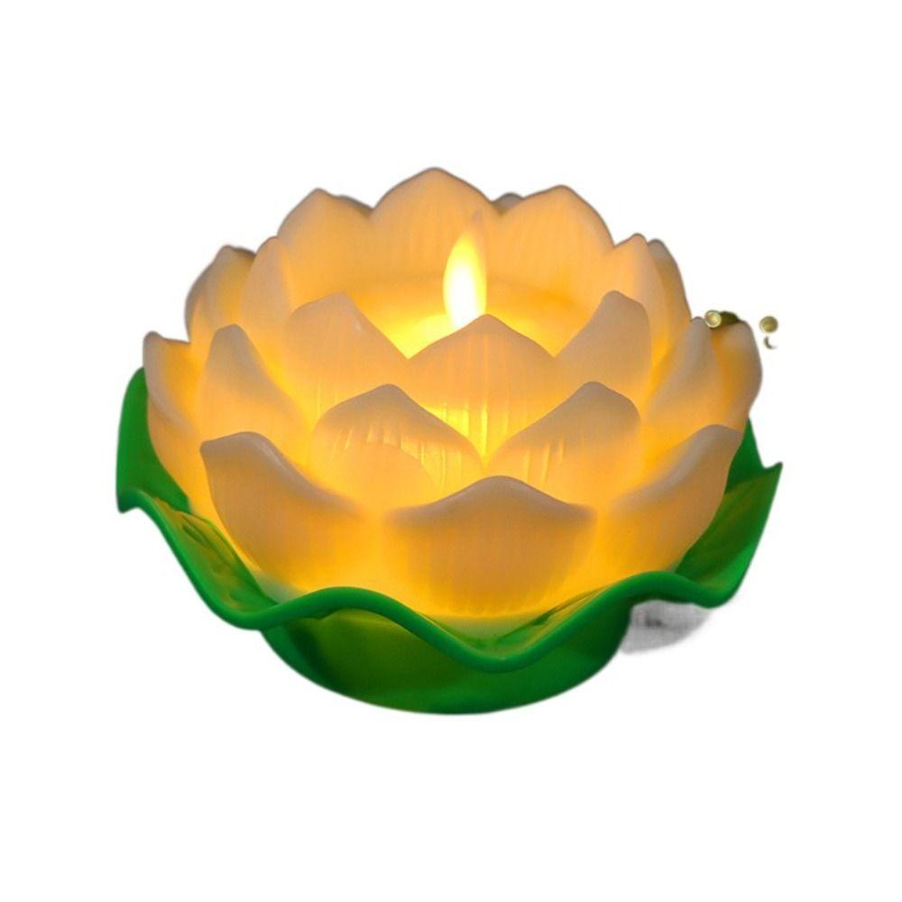 Flickering LED Lotus Candles Flameless Night Light Home Decor Lotus Flower Light  Xmas Birthday