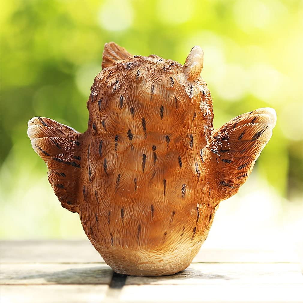 Mo02 Owl Owl Resin Birthday Perfect Present Wings [Devalier] Ornament, Gift, Present, (Earth B)