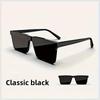 Classic Large Square Frame Fashion Glasses Universal Shades For Men And Women Lens With Protective Films Essentials For Small Fa