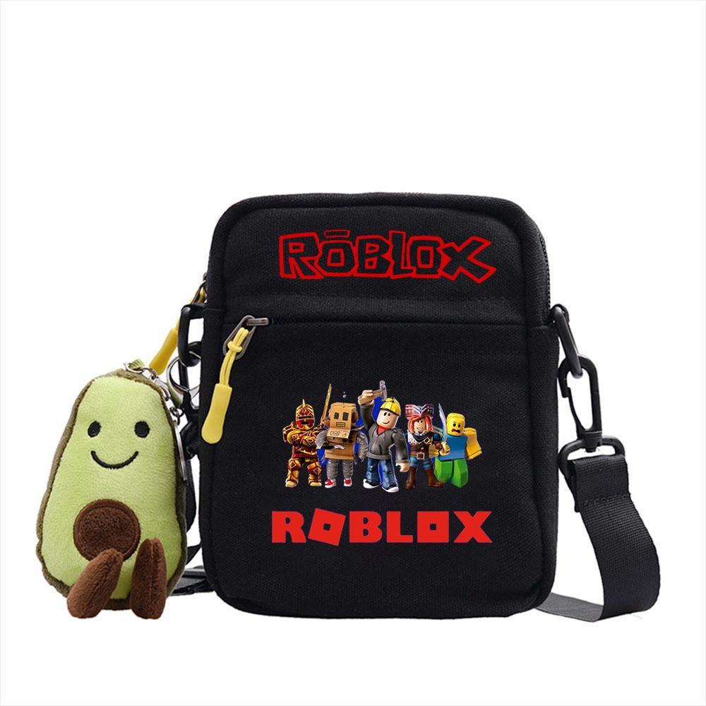 Plátěná taška přes rameno Roblox s potiskem herní postavičky pro běžné cestování a do školy