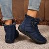 New women's waterproof thick sole lightweight comfortable padded warm non-slip wear snow boots - side zipper high top shoes