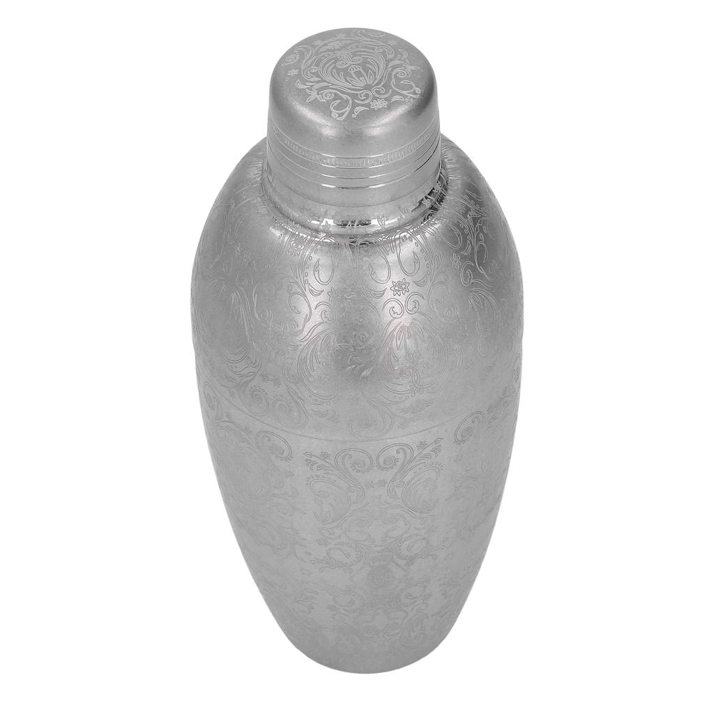 Cocktail Shaker 304 Stainless Steel High Strength Flower Carved Bartending Mixer Shaker for Bar
