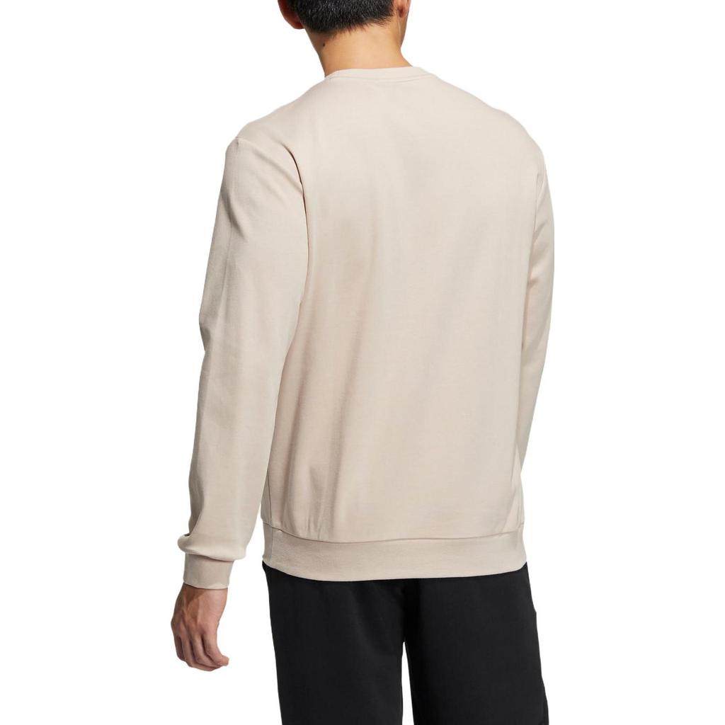 adidas Lightweight Long Sleeve Crew Neck Sweatshirt Men Tops Miracle-Grey Beige-Brown IA6953