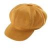 Korean Style Suede Octagonal Hat Solid Color Painter Cap Casual Newsboy Cap  Daily