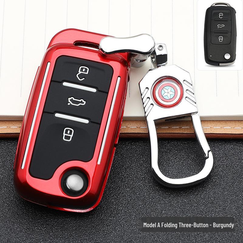 Volkswagen Key Case: Stylish Design with Buckle & Personalized Decoration