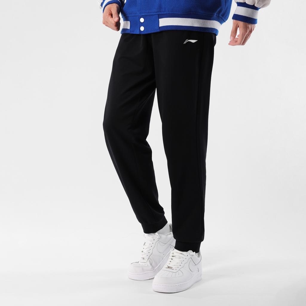Li Ning Logo Printed Pullover Hoodie Fleece Jogger Sweatpants Set Men Activewear YWDT409-1+AKLSC99-1