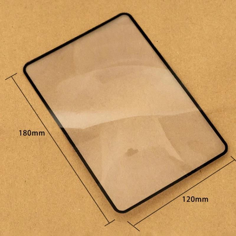 High definition portable handheld ultra-thin PVC bookmark full page reading business card style large area magnifying glass