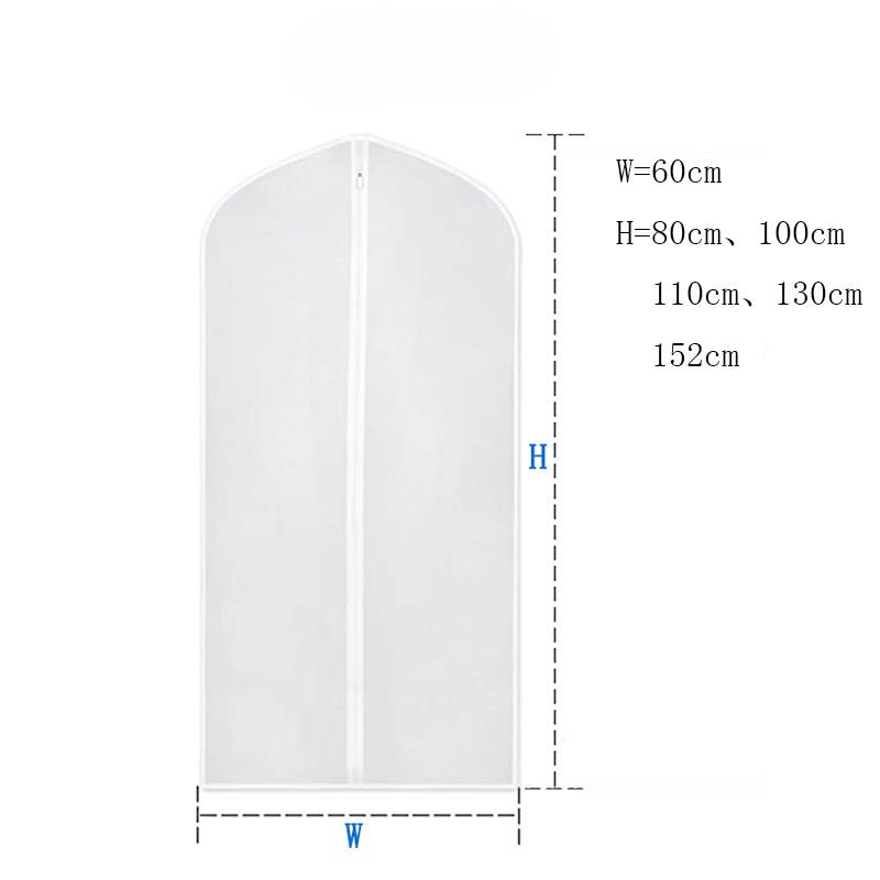 1pc PEVA Translucent Garment Covers Waterproof Clothing Storage Bags for Dust & Moisture Protection