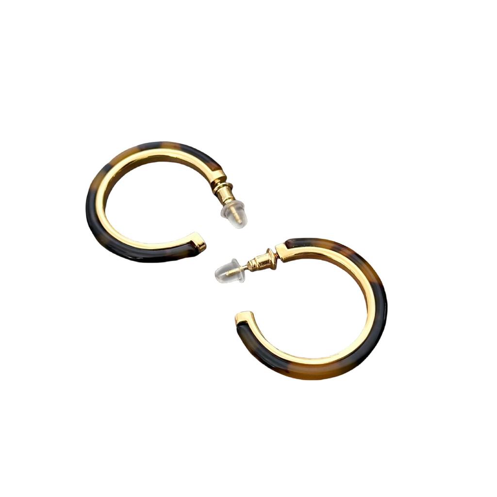 Schicke minimalistische Creolen mit Leopardenmuster - Modisch, Retro und vielseitig