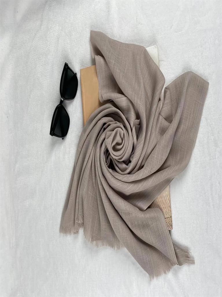 New Muslim Modal Hijab Rayon Shawls For Women Plain Scarf Big Size Headscarf Wraps Islamic Turban Headband