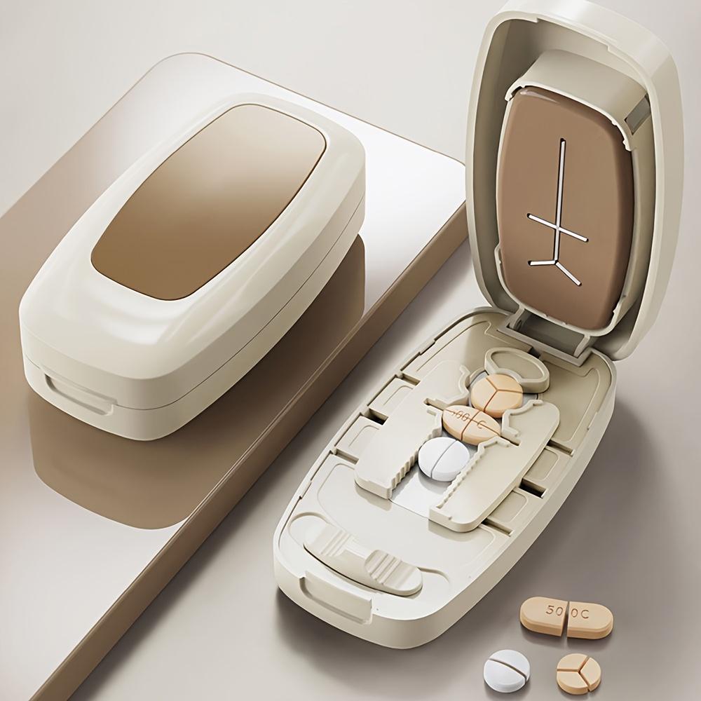 

Drug Tablet Quartering 2/3/4 Precise Pill Cutting Portable Organizer Waterproof Removable Cleaning Stainless Steel Blade