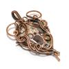 Crocodile Jasper 999 Copper Wire Wrapped Pendant, Handmade Gemstone Jewelry Pendant Gift For Birthday
