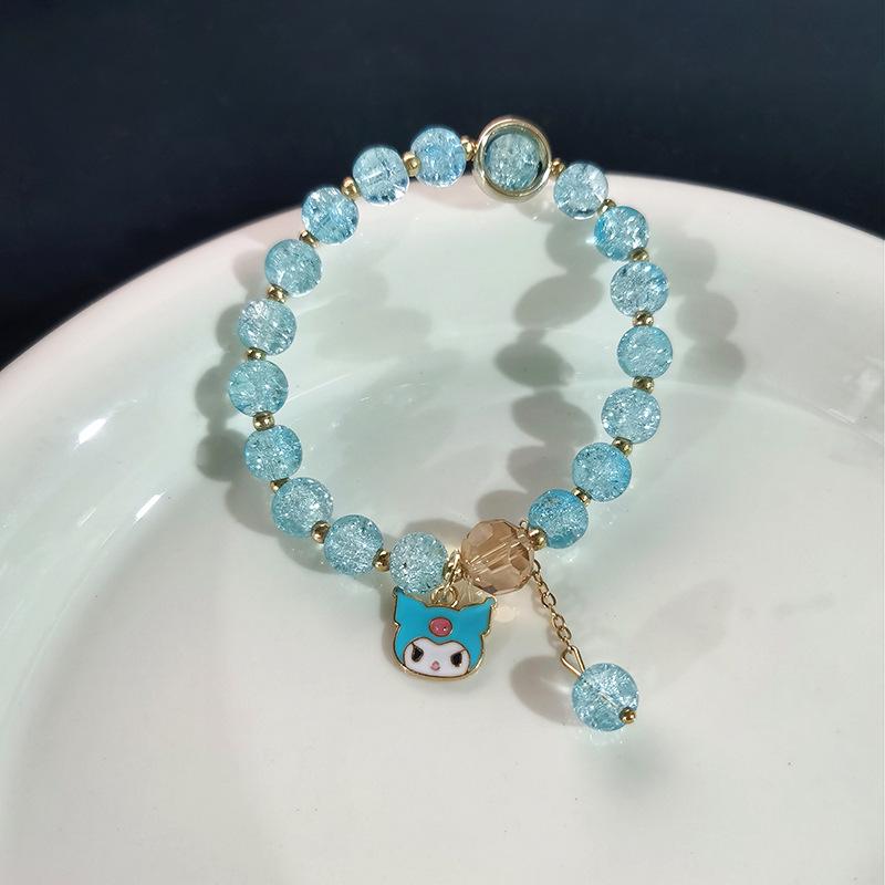 Sanrio Christmas Popcorn Beaded Bracelet - StellaLou & Kuromi Cartoon Gift for Students & Besties