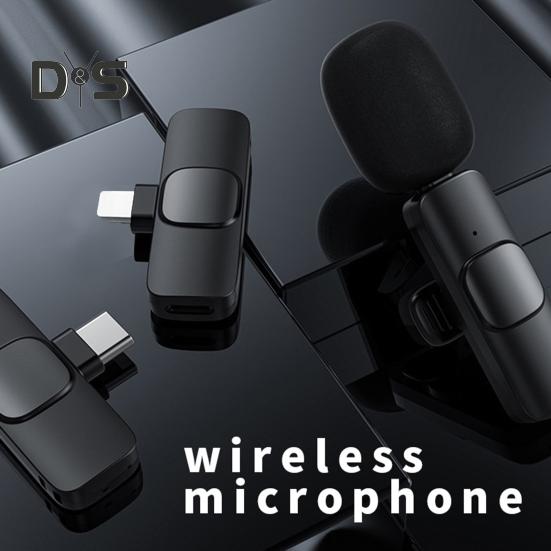 Mini Wireless Clip-on Microphone Stable Signal Noise Reduction Video Recording Rechargeable Easy Setup Lavalier Microphone