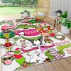 Christmas Grinch Party Carpet Rug Soft Washable Antislip Home Living Room Sofa Mats Personalized Christmas Rug