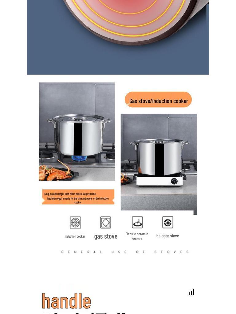 Nerezový indukční hrnec na polévku s kompozitním dnem