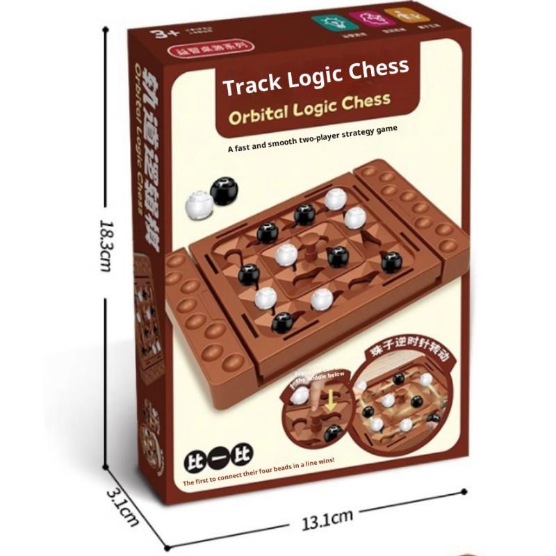 1 Set Montessori Schienen-Schachspiele Touch Flip Schwarz Weiß Schach Eltern-Kind Interaktives Intelligentes Tisch-Brettspiel