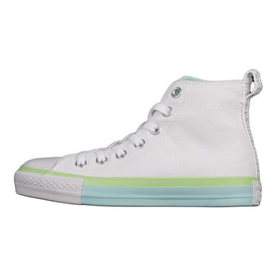 Zapatillas Chuck Taylor All Star Simples Cómodas de Caña Alta de Lona para Mujer Zapatillas Blancas Verdes A00543C