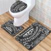 Textured Toilet Three-Piece Floor Mat Bathroom Three-Piece Carpet Doormat