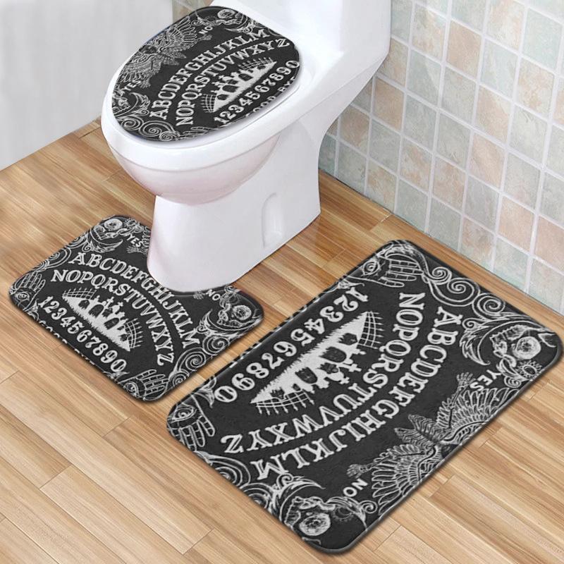 Textured Toilet Three-Piece Floor Mat Bathroom Three-Piece Carpet Doormat