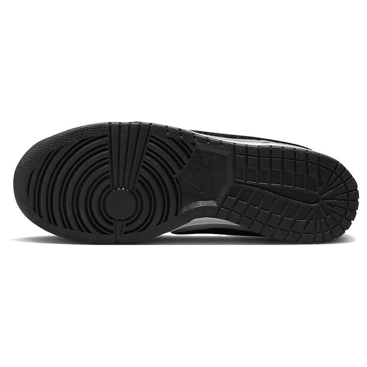 Nike Dunk Low Chenille Swoosh - Black Grey Fog Men Sneakers Wolf-Grey Iron-Grey DQ7683-001
