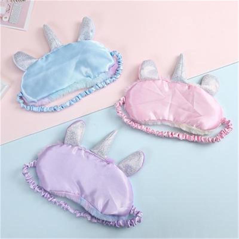 Mode 3D Eenhoorn Slapen Oogmasker Leuke Cartoon Geleidelijke Verandering Pluche Reizen Eyeshade Cover