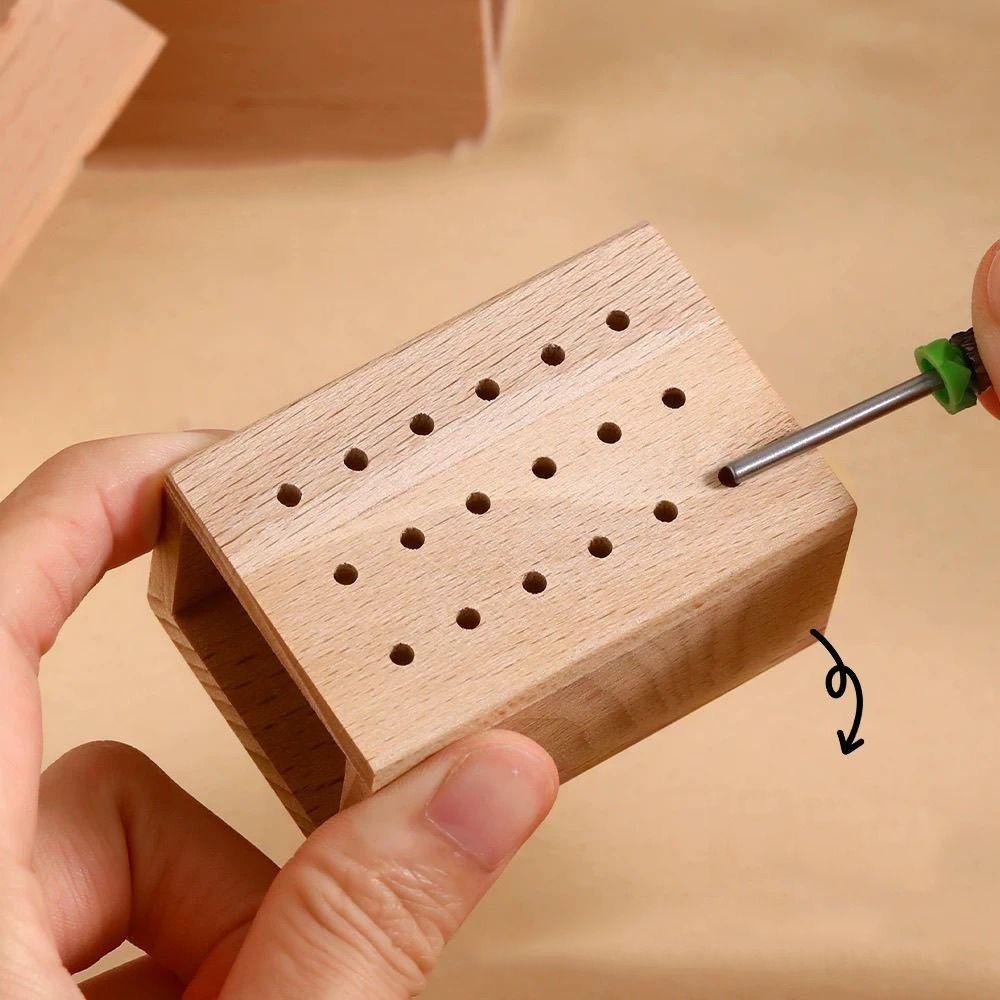 18 Holes Nail Grind Head Organizer Nail Tool Storage Box Manicure Tool Storage