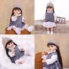 kEIUMI Full Silicone Vinyl 22 Inch Reborn Baby Doll Realistic Skin Look Like Newborn Girl Toys Children Gift