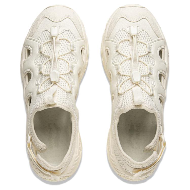LiNing Classic Fashion Velcro Versatile Retro Thick-Soled Height-Increasing Non-Slip Wear-Resistant Breathable Creek Shoes Women Shoes AGUV020-1