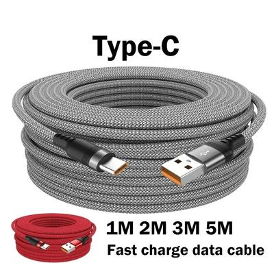 6A USB C Type C Cable Fast Charge Data Cable for 1m 2m 3m 5m USB C Extension Charging Cable for Samsung Xiaomi OnePlus