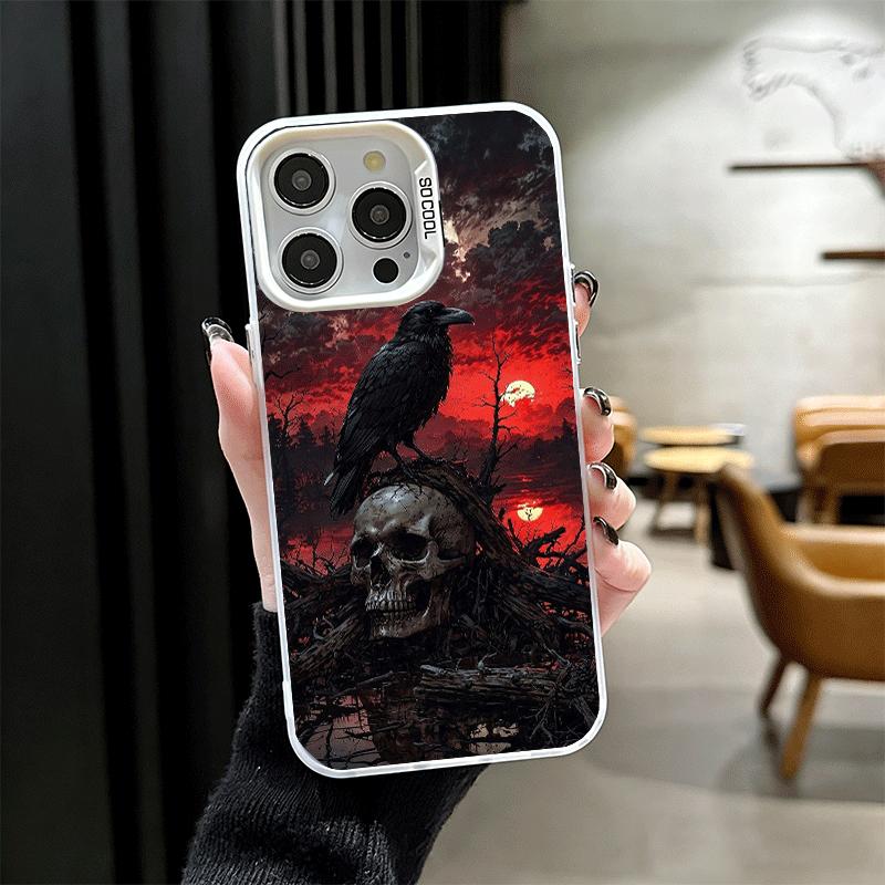 Gothic Vampire Scarlet Art Soft Phone Case for iPhone 15 16 17 Pro Max 17Air 16E 14 Plus 13 12 Mini Shockproof Cover Back Shell