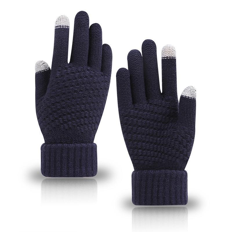 Winter Warme Gestrickte Handschuhe Touchscreen-Handschuhe für Mobiltelefone Winter Dick Warm Erwachsene Handschuhe für Männer Frauen.