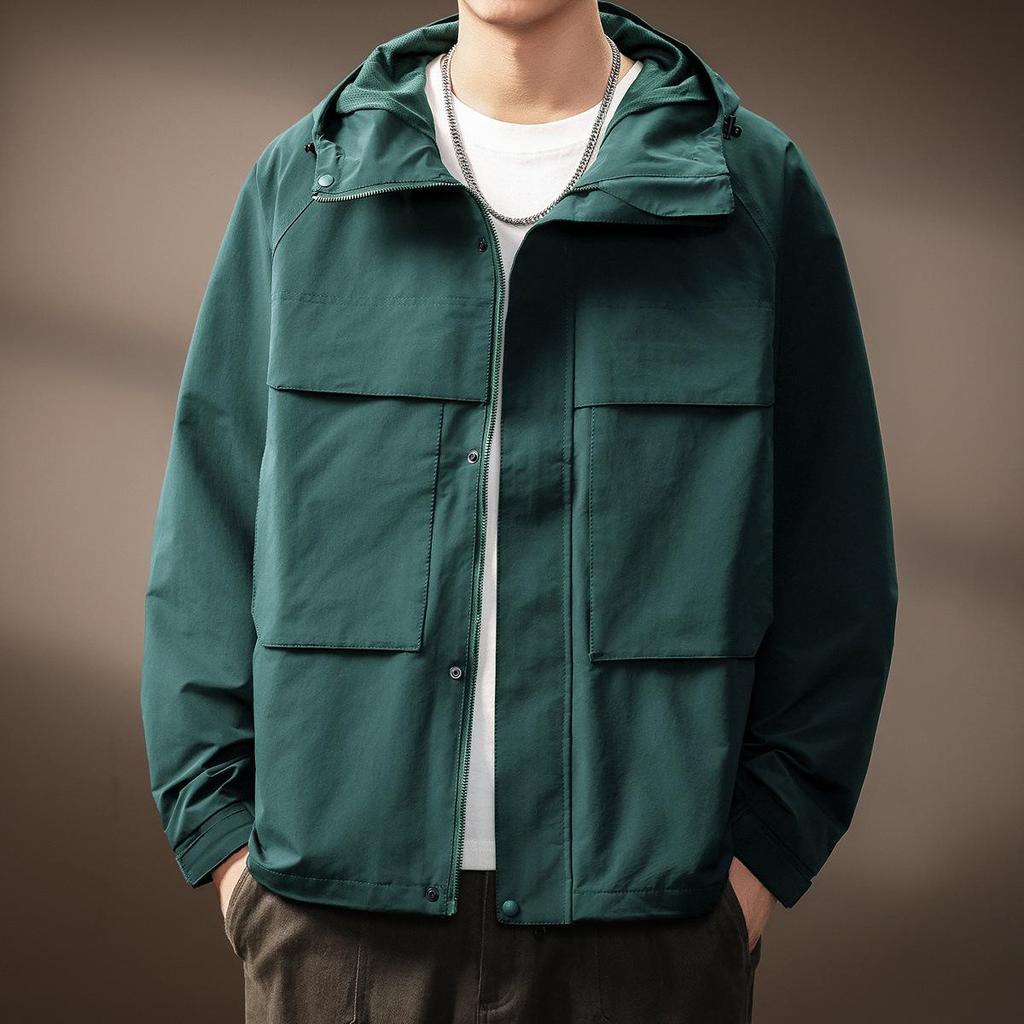 Premium Men's Trendy American Loose-Fit Hooded Jacket for Autumn
