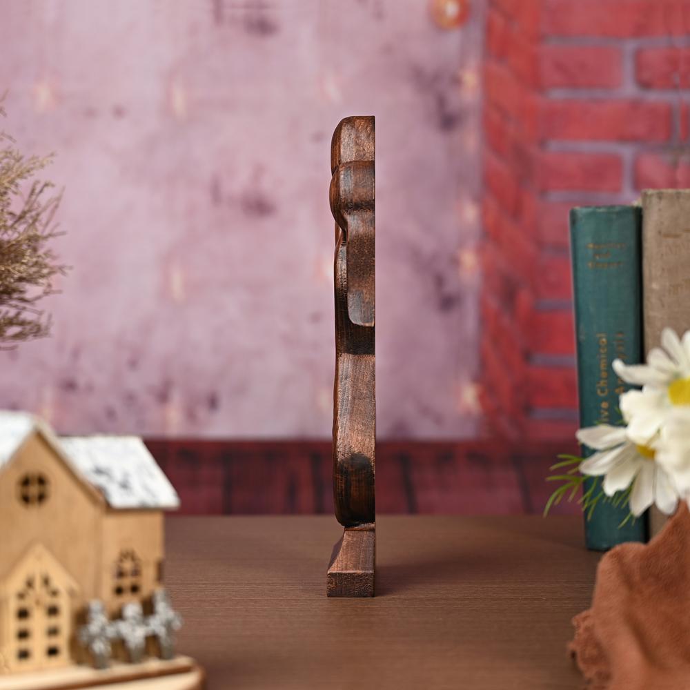 Couple Love Heart Wood Carving, Romantic Wooden  Sculpture, Style Abstract Couple Figurine Home Decoration Gift