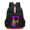 College Style Trend 26 Letter Printing Anime Cartoon Large Capacity Burden Reduction Backpack Casual Student School Bag