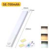 3 Colors Rechargeable LED Cabinet Lighting 25cm Bar Lights Motion Sensor Night Light Portable Human Infrared Induction Magnetic
