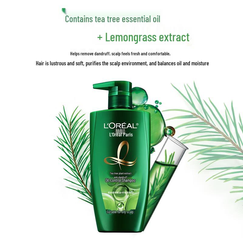 L Oreal Tea Tree Anti-Dandruff Oil Control Shampoo (4x500ml)