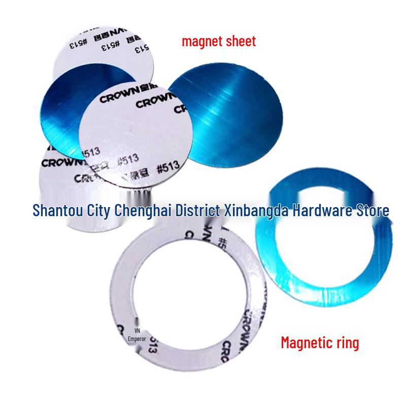 In-Stock Magnetic Car Phone Holder with Stainless Steel Ring & Adhesive Universal Mounting Sheet