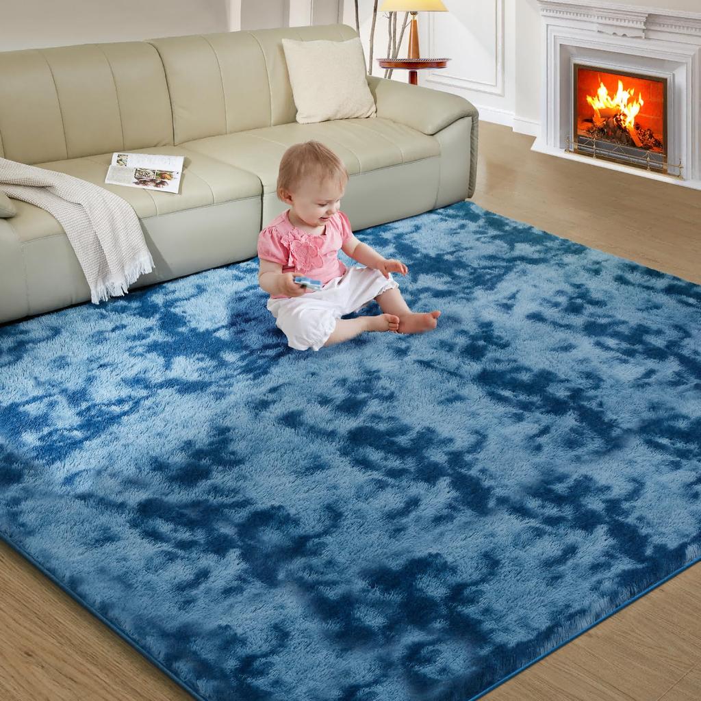 Alfombra Ultra Suave para Sala de Estar, Alfombra de Felpa de Pelo Largo para Dormitorio, Decoración para Habitación de Adolescentes, Dormitorio Universitario, Guardería, Hogar, Felpudo Duradero Antideslizante