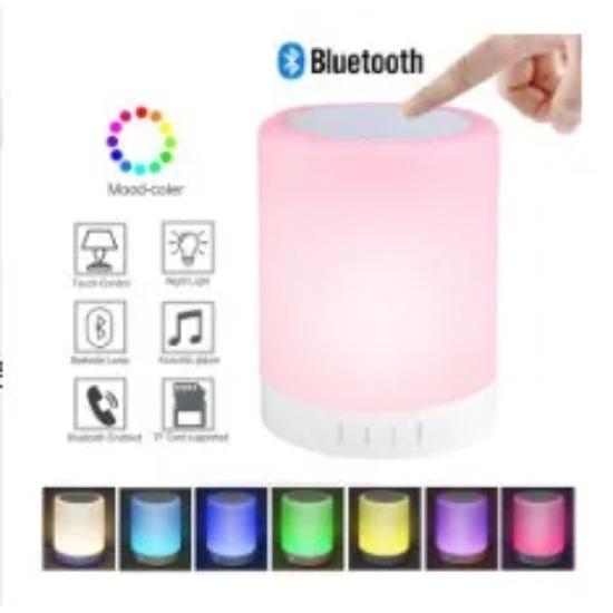 

Ночник Bluetooth-динамик Беспроводной портативный мини-плеер Touch Pat Light Красочная светодиодная прикроватная настольная лампа для спальни на открытом воздухе