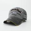 Bent-brimmed Hat, Old Letter Cap, Embroidered Ripped Baseball Cap, Men's American Sunshade, Sunscreen Hat, Women's