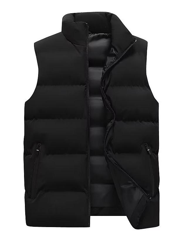 Herre Lett Bomull Ermeløs Vest - Varm Overbekledning for Vår, Høst og Vinter