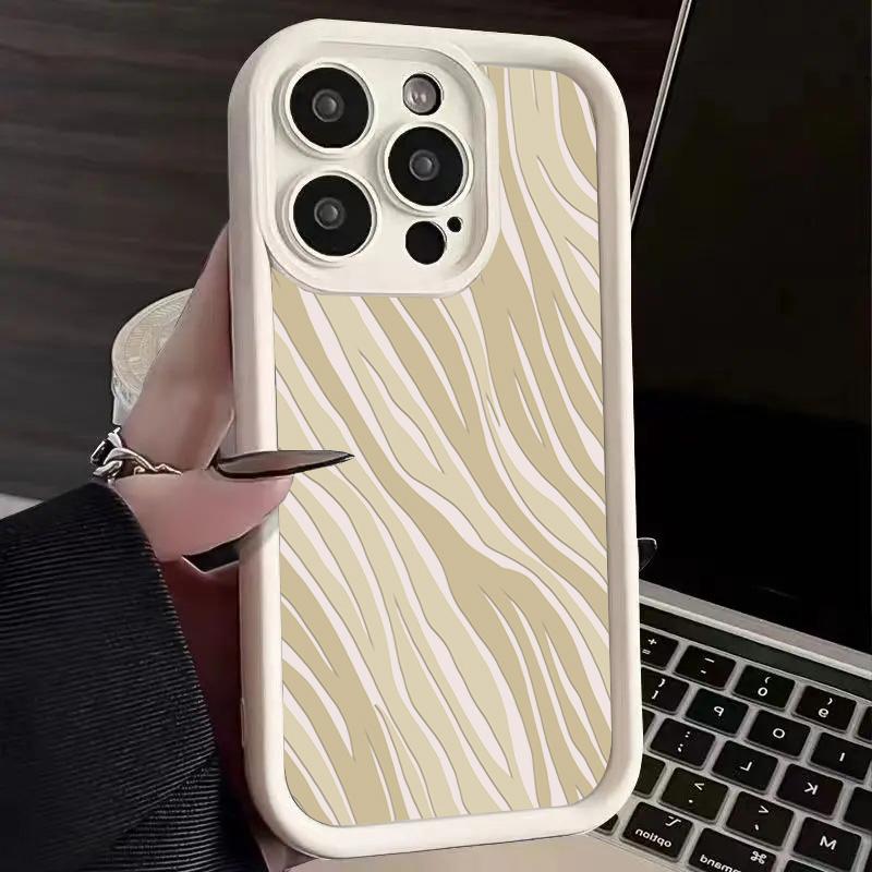 Zebra Striped Pattern Silicone Case For Xiaomi Redmi 12C 13C 4G Note 12 13 11 Pro Plus 5G Cases Redmi Note 12S 10 11S 10S Cover