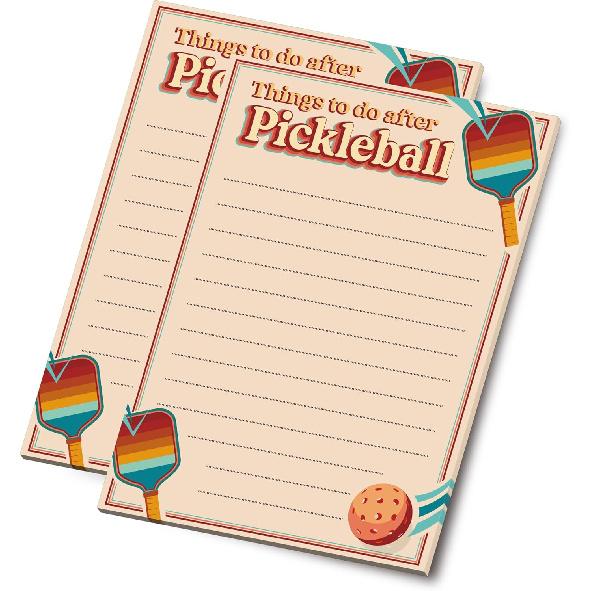 Pickleball Notepads - Things To Do After Pickleball - Pack of 2 Notepads - For All Pickleball Fans