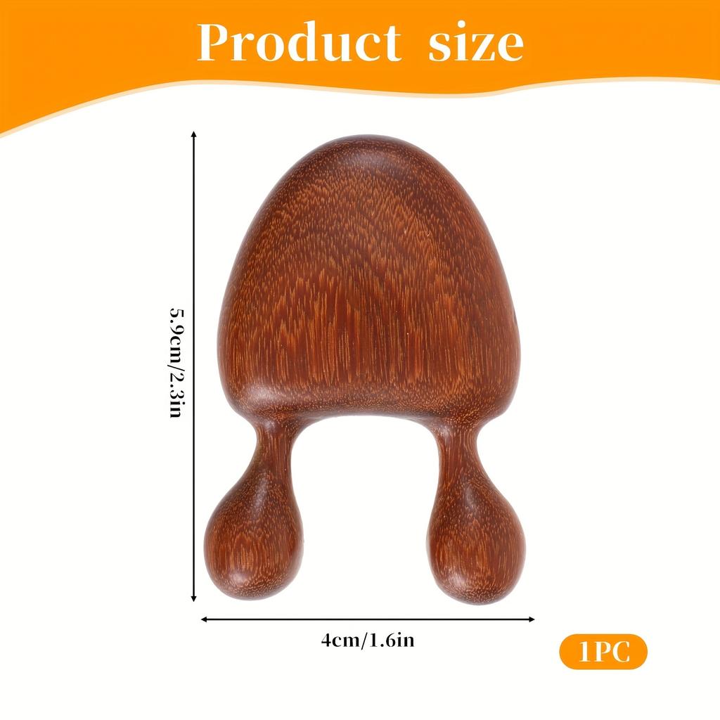 1pc Sandalwood Facial Acupressure Massager - Nose Wing & Full Face Eye/Temple Relaxation, Portable Ergonomic Skincare Device