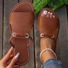 Damen Leder Flip Flops Hausschuhe Damen Sommer Mode Flats Sandalen Hausschuhe