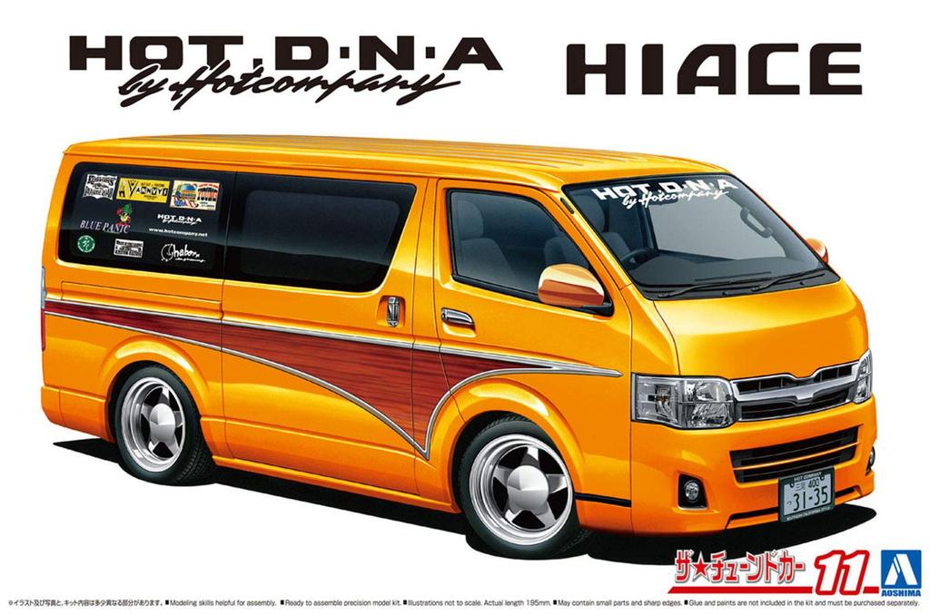 Aoshima Bunka Kyozai The Tuned Car Series 11 Toyota Hot Company TRH200V Hiace 2012 Plastic Model Kit Co., Ltd. 1/24 No.