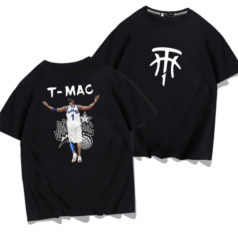 Magic Team No.1 T-shirt for Men, Summer McGrady Jersey, Trendy Loose Short-sleeve Basketball Top