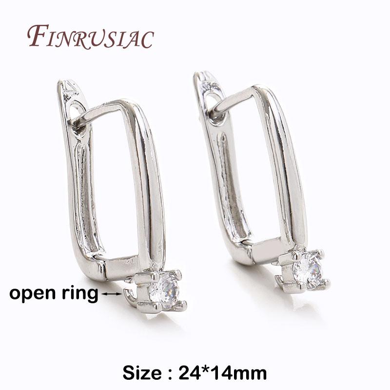

18K Gold Plated Anti-Allergy Fixtures Base Fastener Earwire Hooks Accessories For DIY Luxury Women s Earring Making Materials 1 pair
